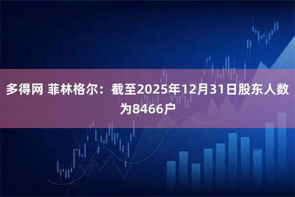多得网 菲林格尔：截至2025年12月31日股东人数为8466户